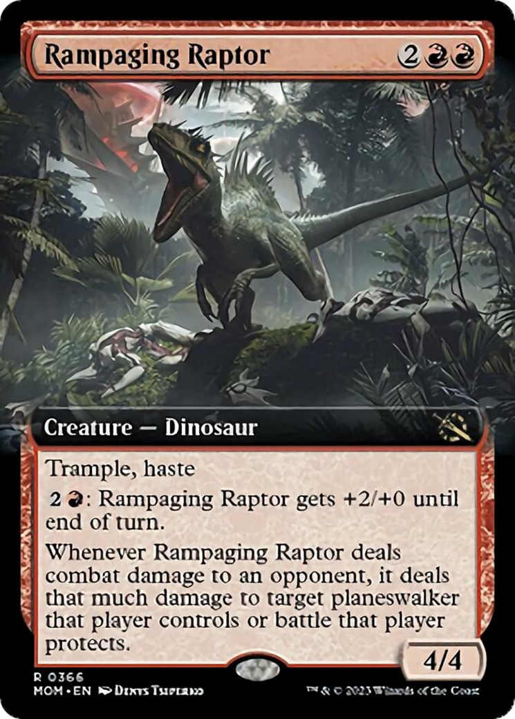 Rampaging Raptor (Extended Art) [March of the Machine] | Black Swamp Games