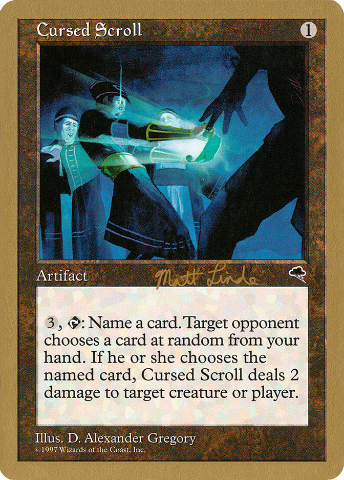 Cursed Scroll (Matt Linde) [World Championship Decks 1999] | Black Swamp Games