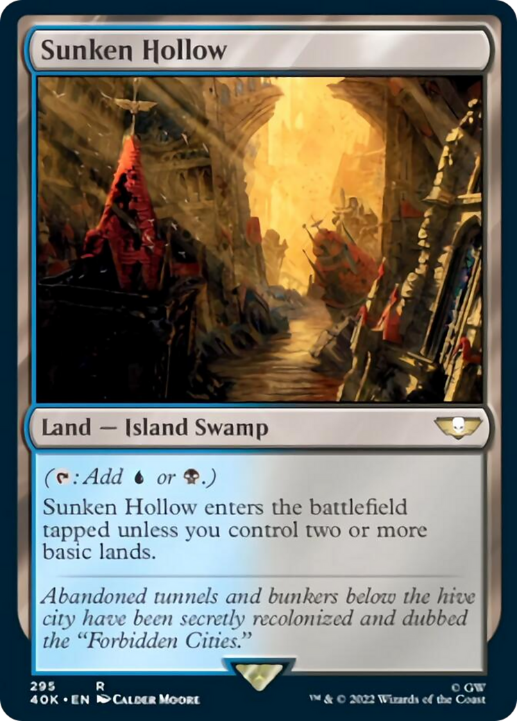 Sunken Hollow (Surge Foil) [Warhammer 40,000] | Black Swamp Games