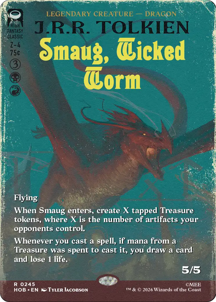 Smaug, Wicked Worm (Borderless) [The Hobbit] | Black Swamp Games