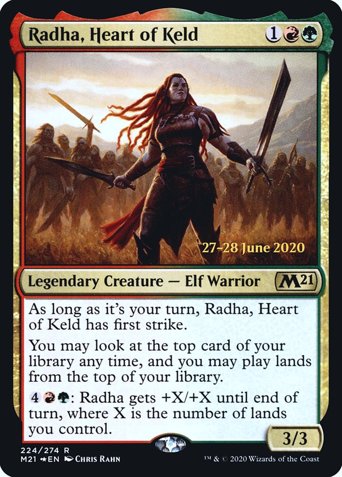 Radha, Heart of Keld [Core Set 2021 Prerelease Promos] | Black Swamp Games