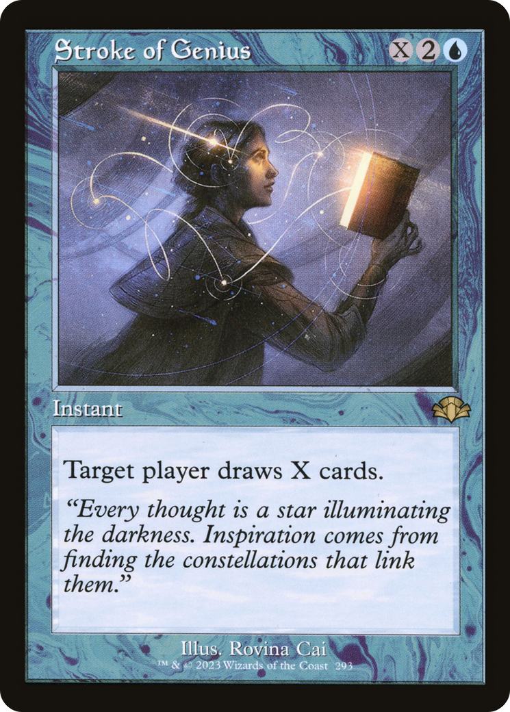 Stroke of Genius (Retro) [Dominaria Remastered] | Black Swamp Games