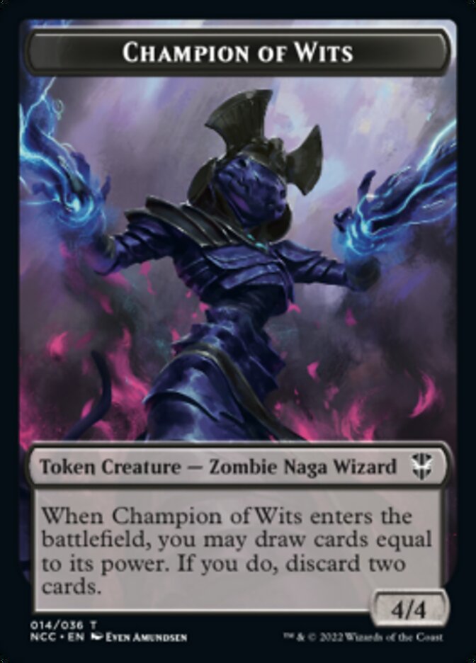 Tentacle // Champion of Wits Double-Sided Token [Streets of New Capenna Commander Tokens] | Black Swamp Games