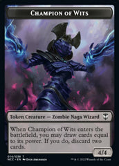 Tentacle // Champion of Wits Double-Sided Token [Streets of New Capenna Commander Tokens] | Black Swamp Games
