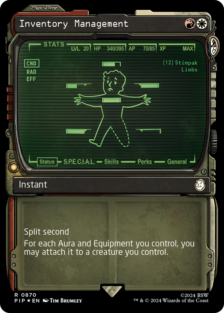 Inventory Management (Showcase) (Surge Foil) [Fallout] | Black Swamp Games