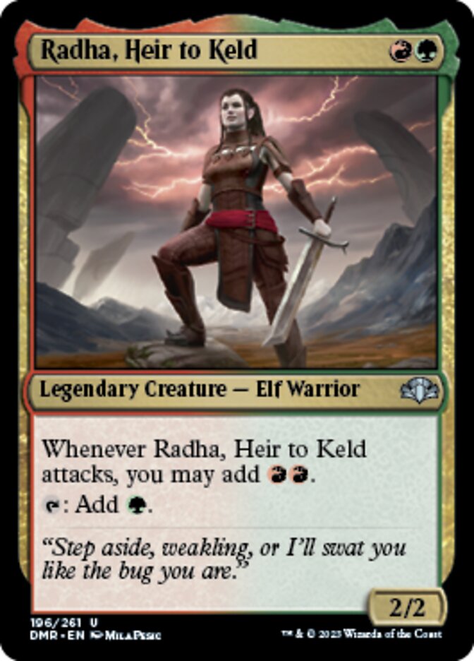 Radha, Heir to Keld [Dominaria Remastered] | Black Swamp Games