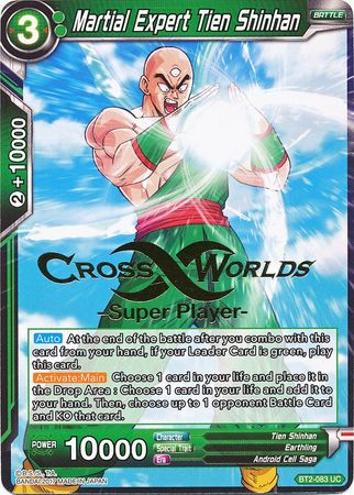 Martial Expert Tien Shinhan (Super Player Stamped) (BT2-083) [Tournament Promotion Cards] | Black Swamp Games