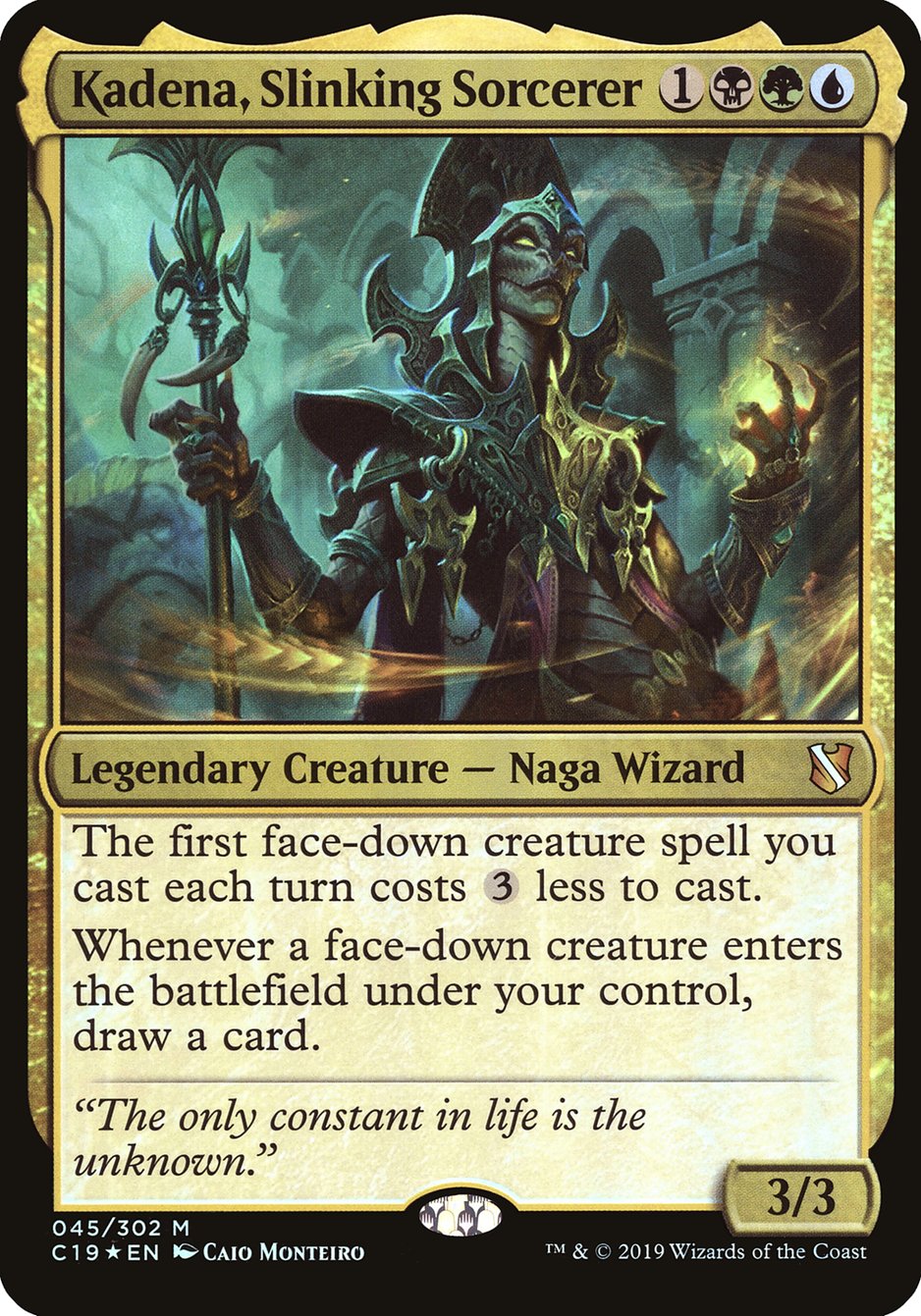 Kadena, Slinking Sorcerer (Oversized) [Commander 2019 Oversized] | Black Swamp Games