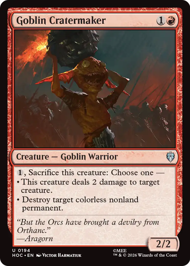 Goblin Cratermaker [The Hobbit: Eternal-Legal] | Black Swamp Games