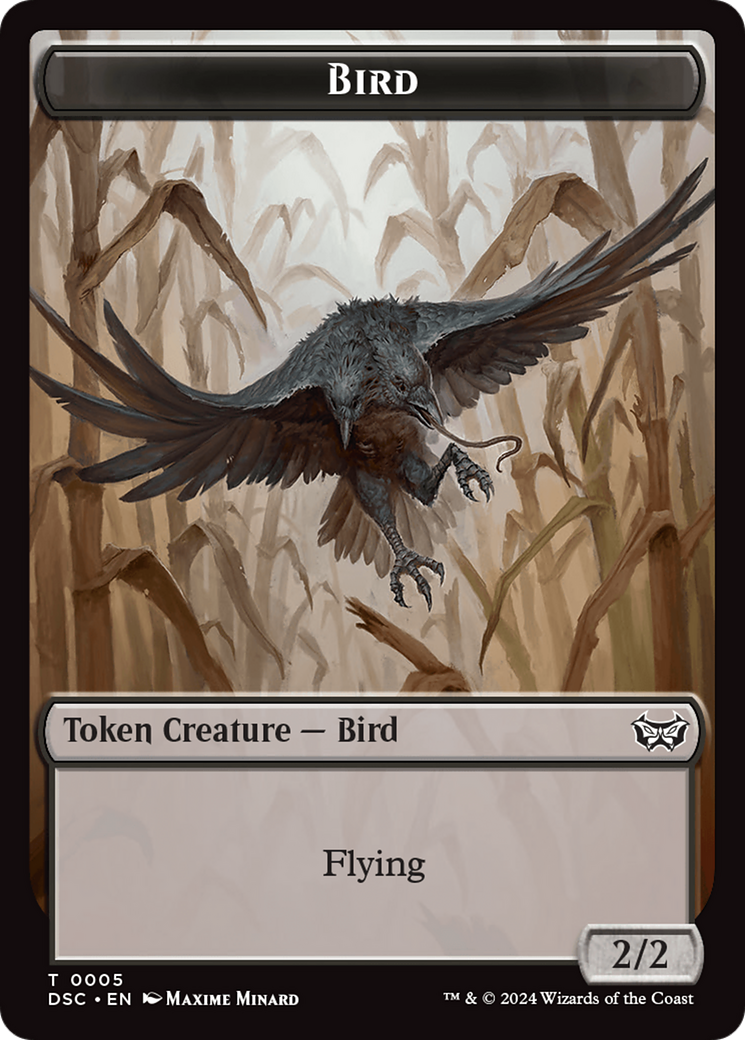 Elemental // Bird Double-Sided Token [Duskmourn: House of Horror Commander Tokens] | Black Swamp Games