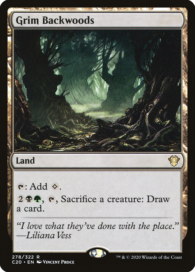 Grim Backwoods [Commander 2020] | Black Swamp Games