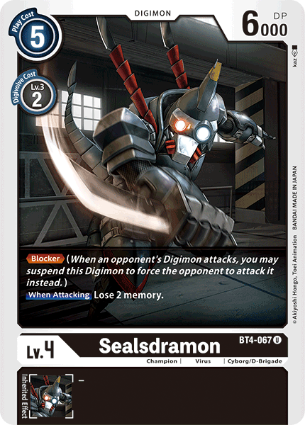 Sealsdramon [BT4-067] [Great Legend] | Black Swamp Games