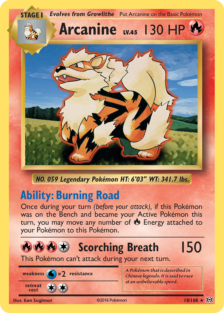 Arcanine (18/108) [XY: Evolutions] | Black Swamp Games