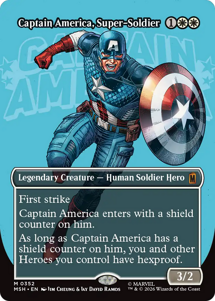 Captain America, Super-Soldier (Borderless) (0352) [Marvel Super Heroes] | Black Swamp Games