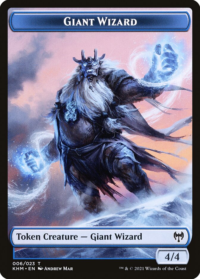 Dwarf Berserker // Giant Wizard Double-Sided Token [Kaldheim Tokens] | Black Swamp Games