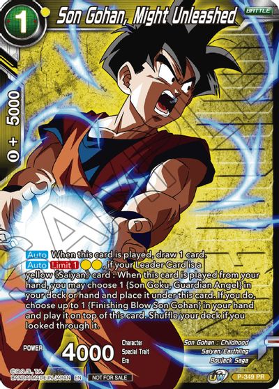 Son Gohan, Might Unleashed (Winner Stamped) (P-349) [Tournament Promotion Cards] | Black Swamp Games