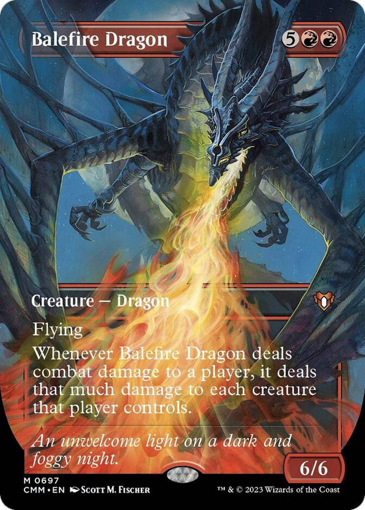 Balefire Dragon (Borderless Alternate Art) [Commander Masters] | Black Swamp Games