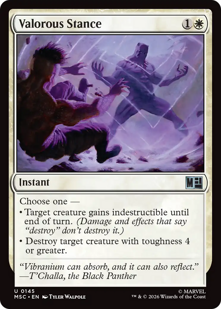 Valorous Stance (Surge Foil) [Marvel Super Heroes Commander] | Black Swamp Games