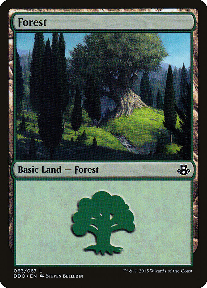 Forest (63) [Duel Decks: Elspeth vs. Kiora] | Black Swamp Games
