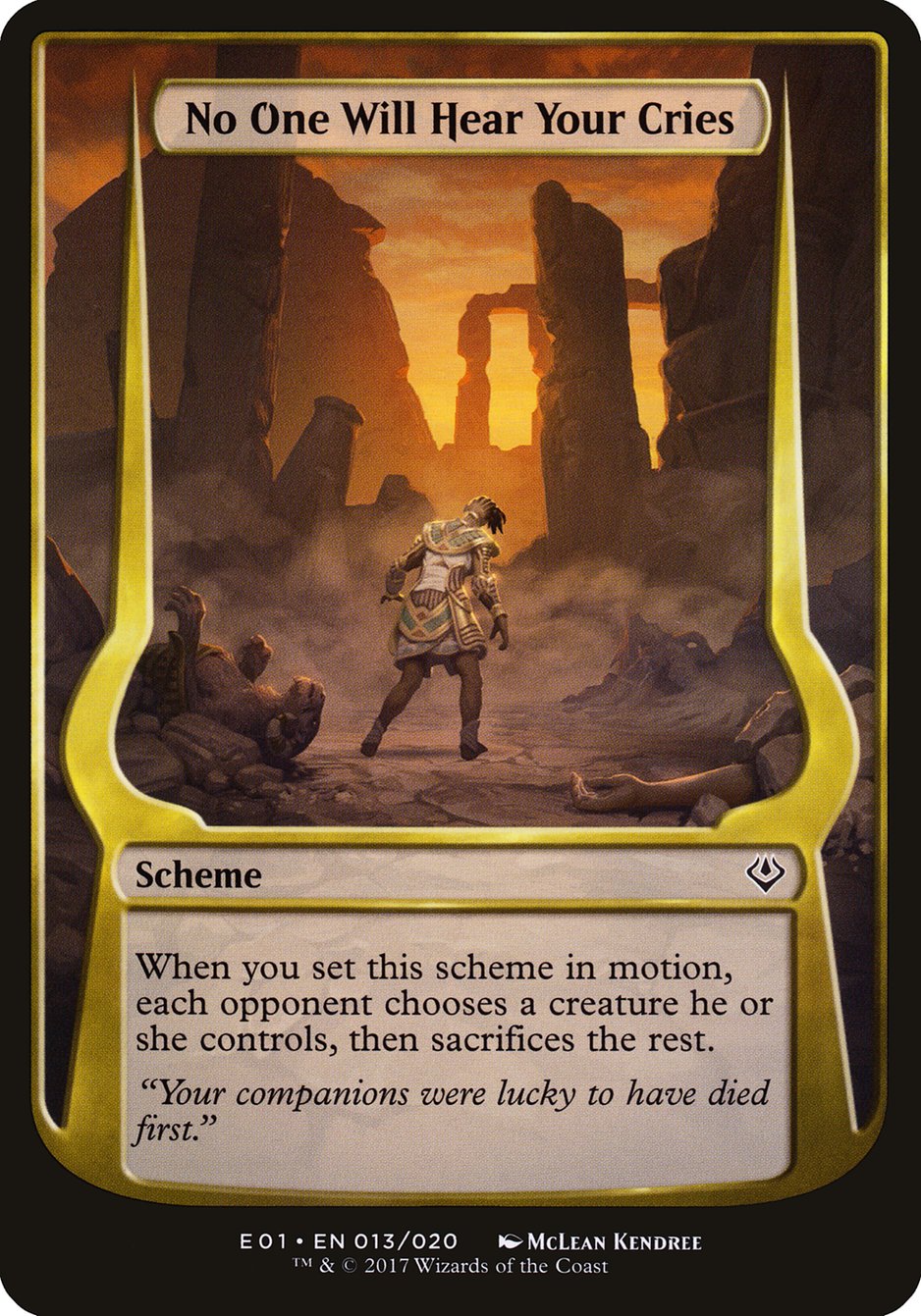 No One Will Hear Your Cries (Schemes) [Archenemy: Nicol Bolas Schemes] | Black Swamp Games