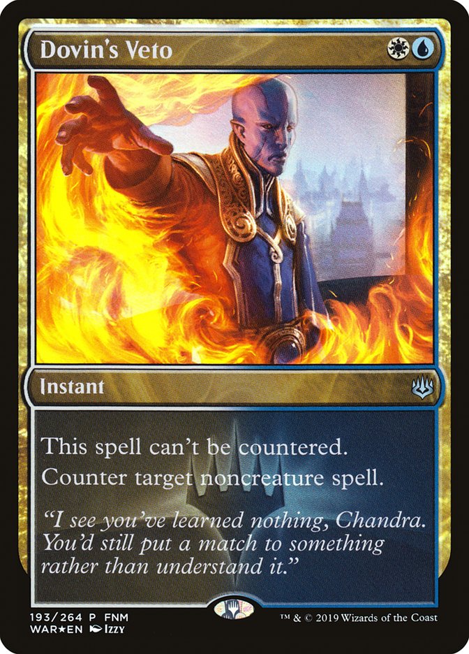 Dovin's Veto (FNM) [War of the Spark Promos] | Black Swamp Games