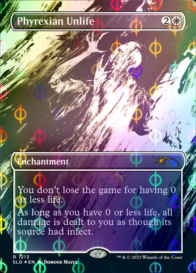 Phyrexian Unlife (Borderless Ichor Step-and-Compleat Foil) [Secret Lair Drop Series] | Black Swamp Games