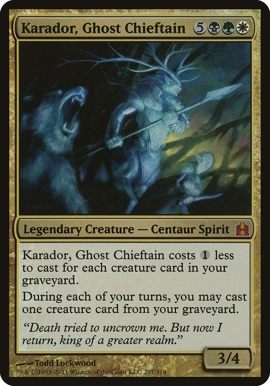 Karador, Ghost Chieftain (Oversized) [Commander 2011 Oversized] | Black Swamp Games