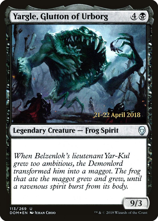 Yargle, Glutton of Urborg [Dominaria Prerelease Promos] | Black Swamp Games