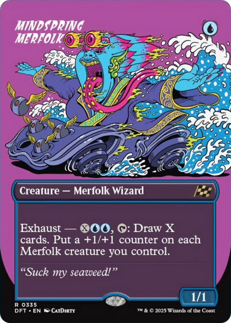 Mindspring Merfolk (Borderless) [Aetherdrift] | Black Swamp Games