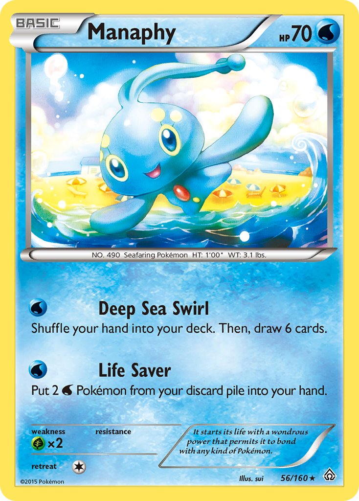 Manaphy (56/160) (Battle Arena Deck Exclusive) (Theme Deck Exclusive) [XY: Primal Clash] | Black Swamp Games