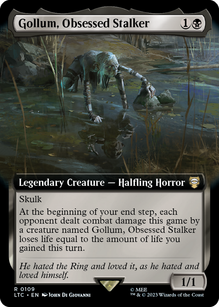 Gollum, Obsessed Stalker (Extended Art) [The Lord of the Rings: Tales of Middle-Earth Commander] | Black Swamp Games