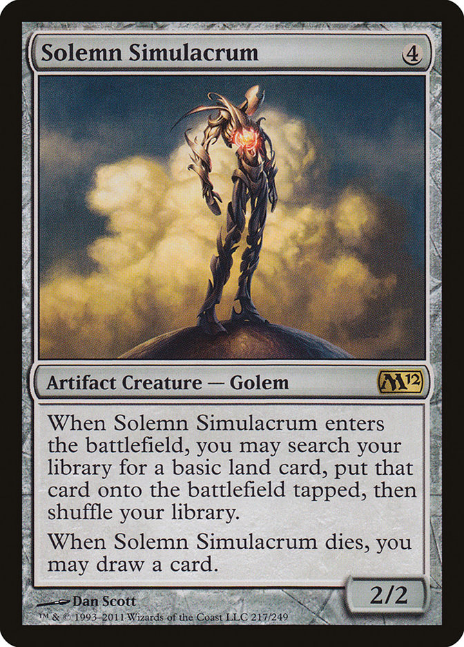 Solemn Simulacrum [Magic 2012] | Black Swamp Games