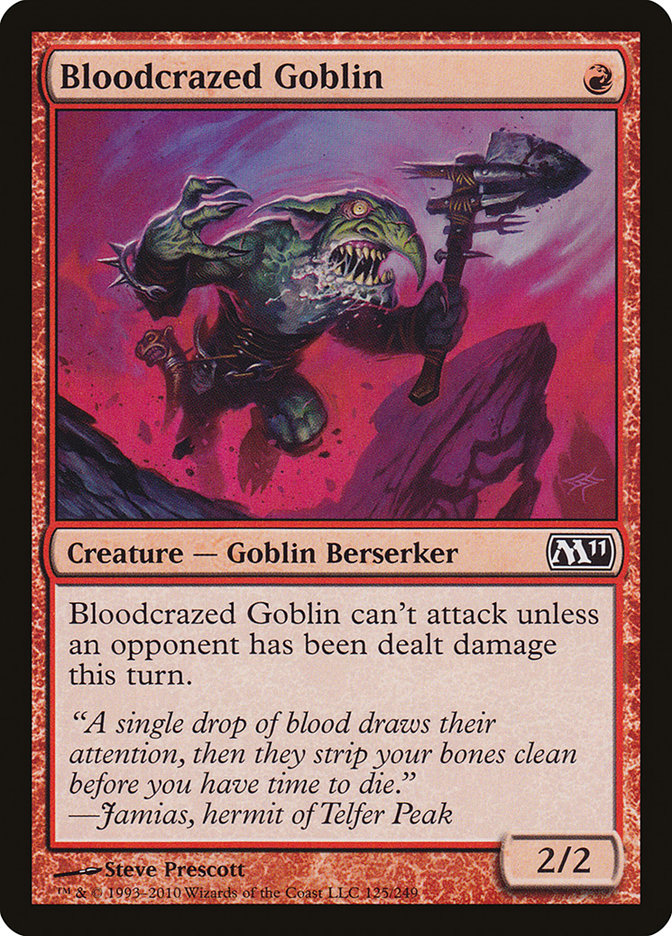 Bloodcrazed Goblin [Magic 2011] | Black Swamp Games
