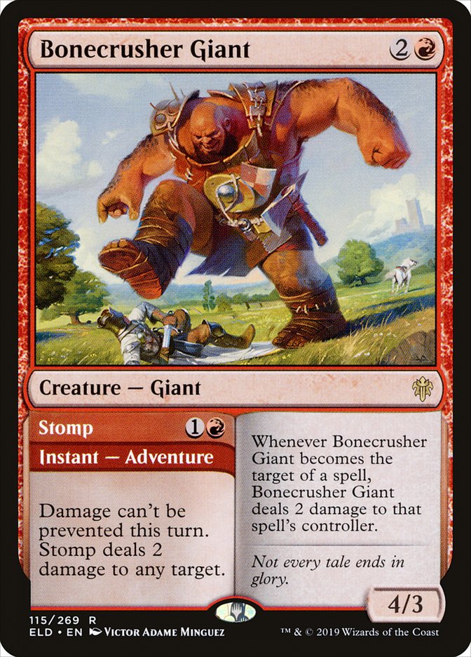 Bonecrusher Giant // Stomp [Throne of Eldraine] | Black Swamp Games