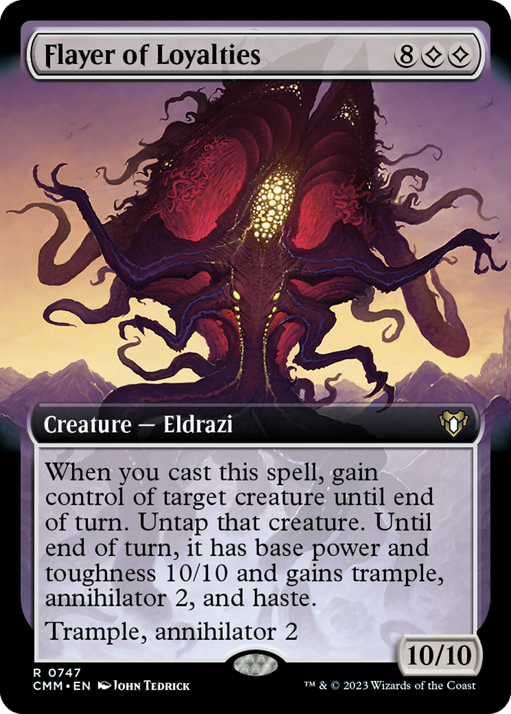 Flayer of Loyalties (Extended Art) [Commander Masters] | Black Swamp Games