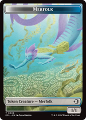 Merfolk // Worm Double-Sided Token [Lorwyn Eclipsed Tokens] | Black Swamp Games
