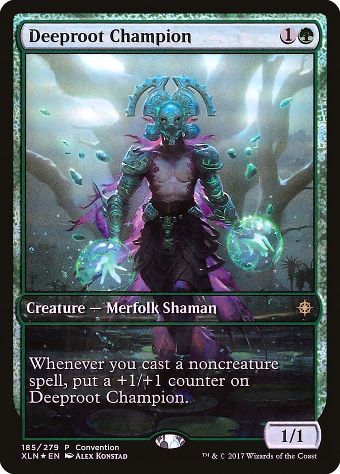 Deeproot Champion (Convention) (Full Art) [Ixalan Promos] | Black Swamp Games