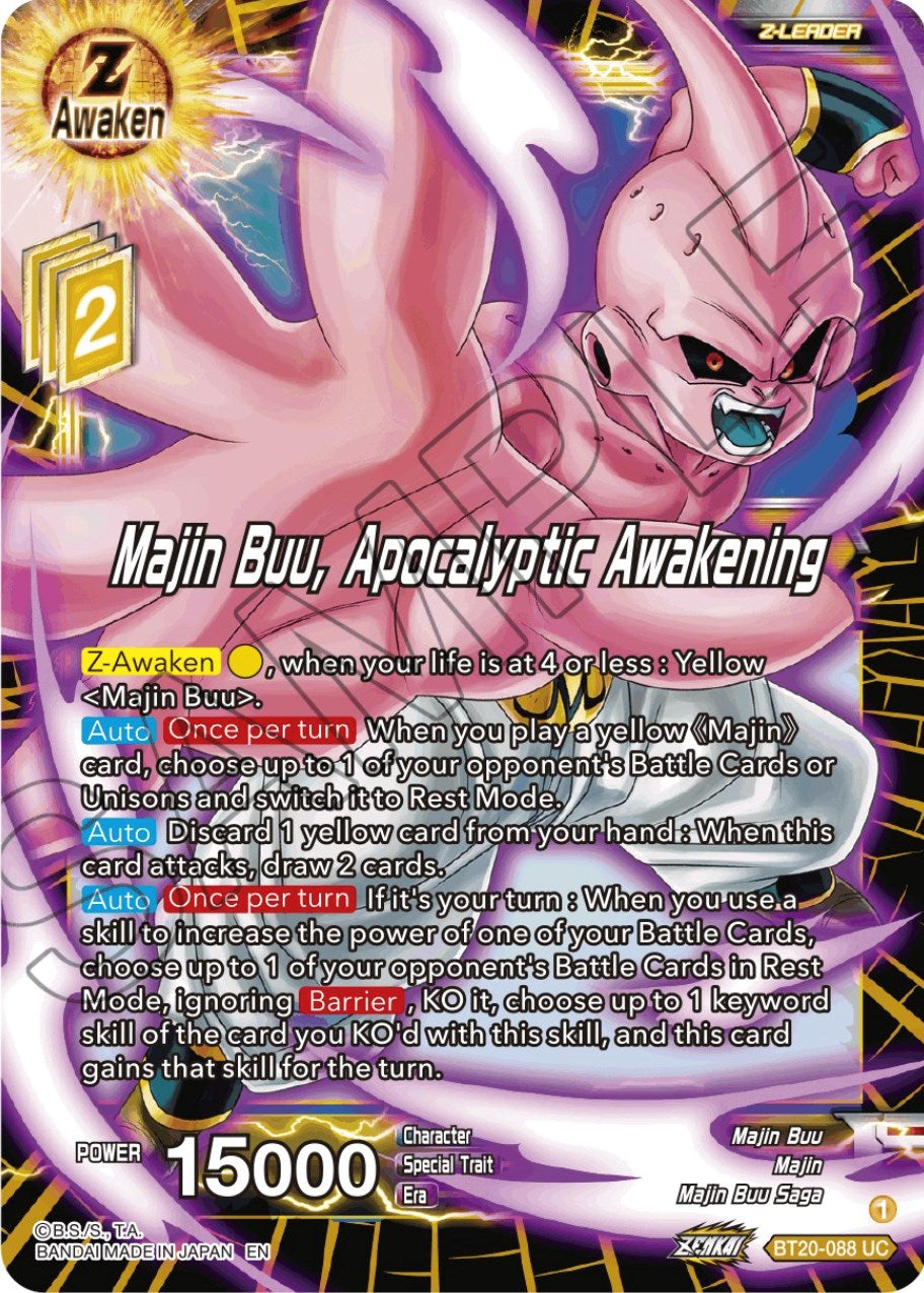 Majin Buu, Apocalyptic Awakening (BT20-088) [Power Absorbed] | Black Swamp Games