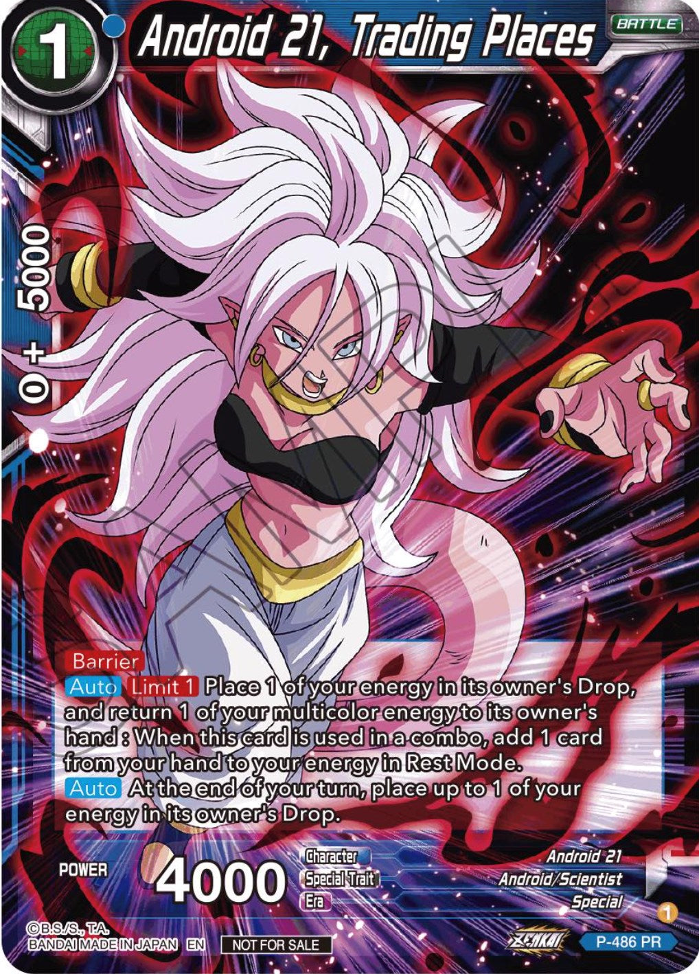 Android 21, Trading Places (Zenkai Series Tournament Pack Vol.3) (P-486) [Tournament Promotion Cards] | Black Swamp Games