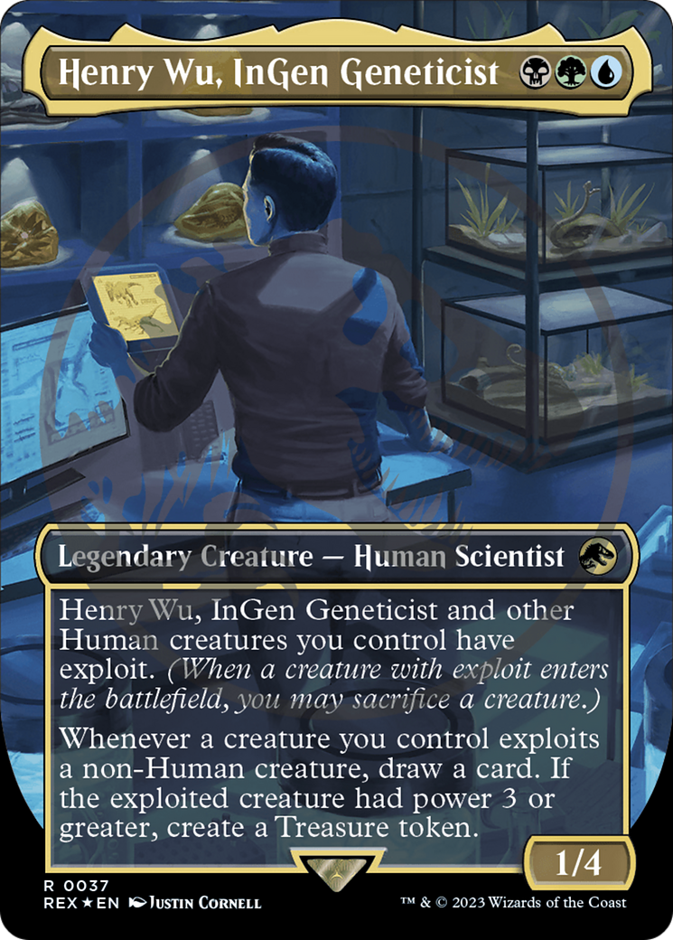 Henry Wu, InGen Geneticist (Emblem) (Borderless) [Jurassic World Collection Tokens] | Black Swamp Games