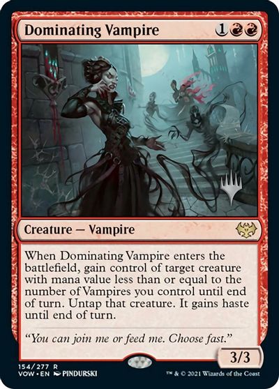 Dominating Vampire (Promo Pack) [Innistrad: Crimson Vow Promos] | Black Swamp Games