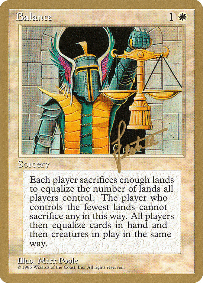 Balance (Bertrand Lestree) [Pro Tour Collector Set] | Black Swamp Games