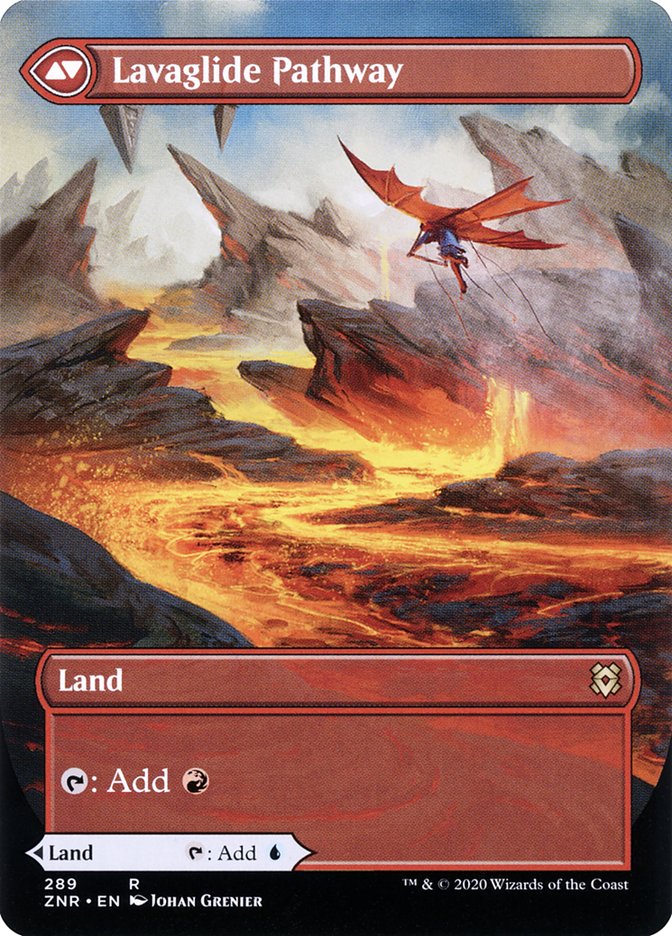 Riverglide Pathway // Lavaglide Pathway (Borderless Alternate Art) [Zendikar Rising] | Black Swamp Games