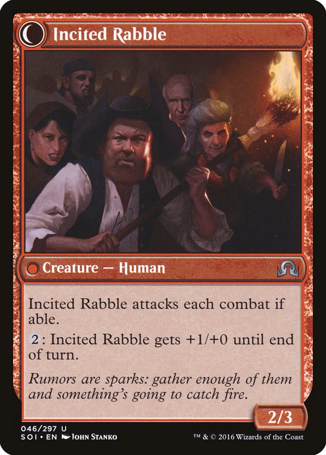 Town Gossipmonger // Incited Rabble [Shadows over Innistrad] | Black Swamp Games