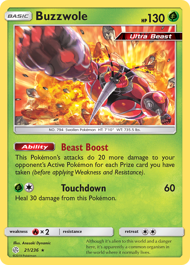 Buzzwole (21/236) [Sun & Moon: Cosmic Eclipse] | Black Swamp Games