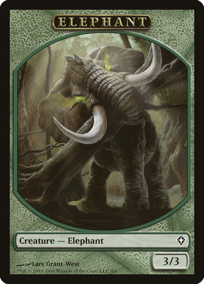 Elephant Token [Worldwake Tokens] | Black Swamp Games