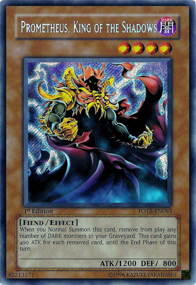 Prometheus, King of the Shadows [FOTB-EN063] Secret Rare | Black Swamp Games