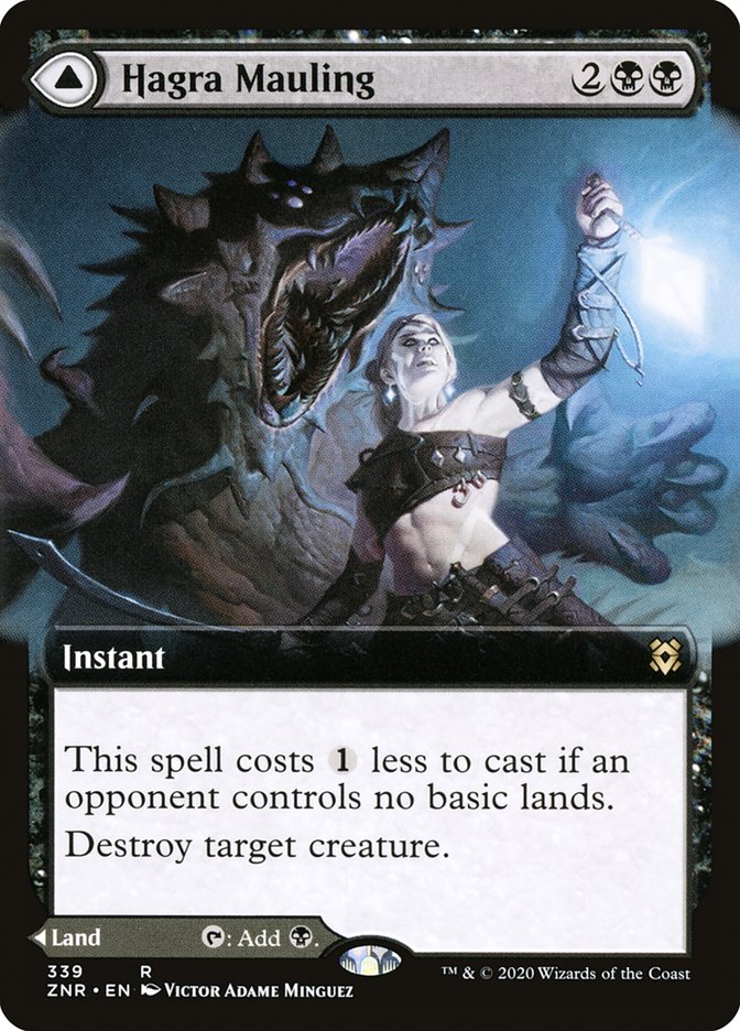 Hagra Mauling // Hagra Broodpit (Extended Art) [Zendikar Rising] | Black Swamp Games
