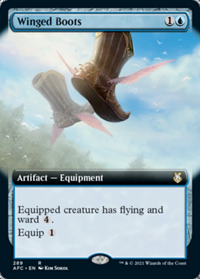 Winged Boots (Extended Art) [Dungeons & Dragons: Adventures in the Forgotten Realms Commander] | Black Swamp Games