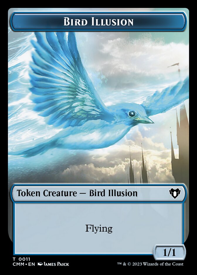 Thopter // Bird Illusion Double-Sided Token [Commander Masters Tokens] | Black Swamp Games
